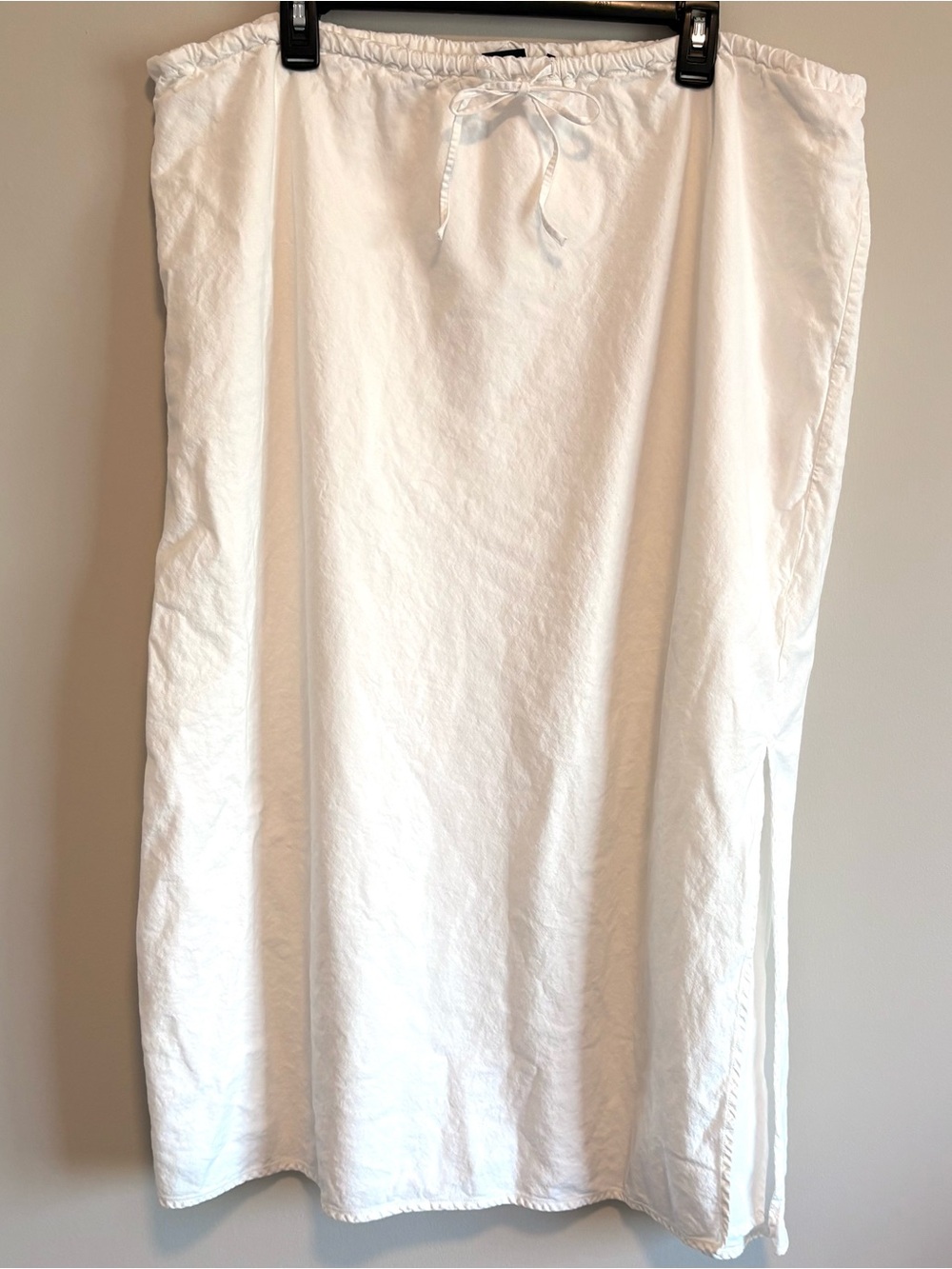 GAP White Linen Maxi Skirt with Drawstring Waist